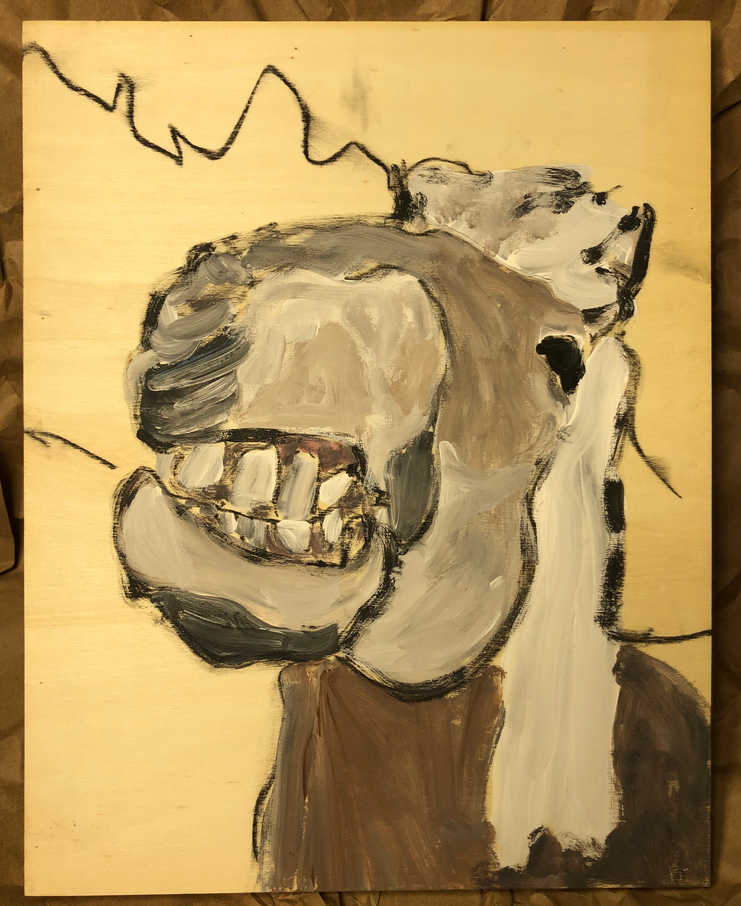 11x14 Horse Painting on cradled wood panel.