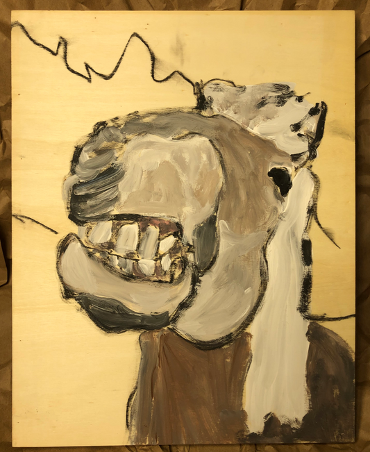 11x14 Horse Painting on cradled wood panel.