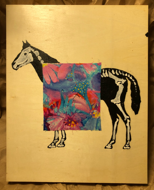 11x14 Horse Painting on cradled wood panel.