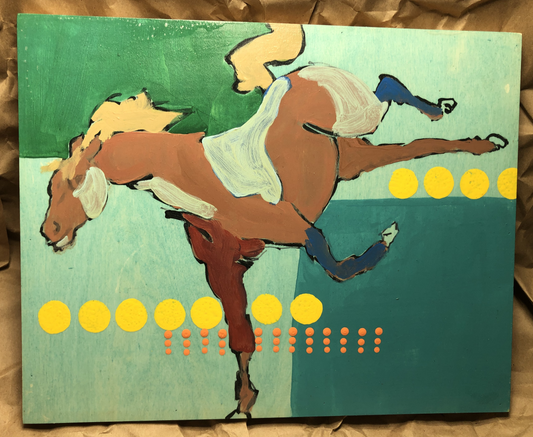 11x14 Horse Painting on cradled wood panel.
